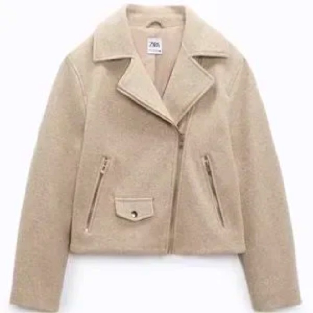 Zara Soft Jacket, Sand, Size M